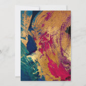 Modernes abstraktes Gemälde mit schwarzem Gold Einladung (Rückseite)