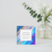 Modernes Abstraktes, gemaltes Musterquadrat Quadratische Visitenkarte (Stehend Vorderseite)