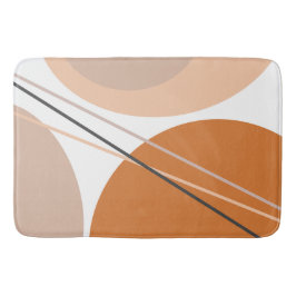 Modernes Abstraktes Geo Pastel Brown Creme Pink Badematte