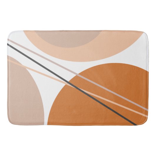 Modernes Abstraktes Geo Pastel Brown Creme Pink Badematte (Vorderseite)