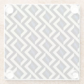 Modernes Abstraktes geometrisches 1 - Amaro, Panna Glasuntersetzer (Rückseite)