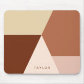 Modernes abstraktes geometrisches Cappuccino Mousepad (Vorne)