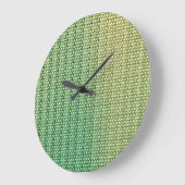 Modernes abstraktes geometrisches Digitalmuster 12 Große Wanduhr (Winkel)