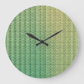 Modernes abstraktes geometrisches Digitalmuster 12 Große Wanduhr (Vorderseite)