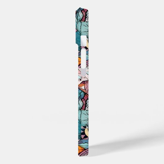 Modernes abstraktes geometrisches Digitalmuster 43 Case-Mate iPhone Hülle (Rückseite / Links)