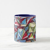 Modernes abstraktes geometrisches Digitalmuster 44 Tasse (Zentrum)