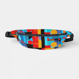 Modernes abstraktes geometrisches Digitalmuster 47 Bauchtasche