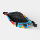 Modernes abstraktes geometrisches Digitalmuster 47 Bauchtasche (Offen)