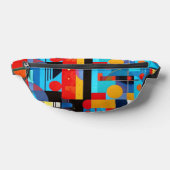Modernes abstraktes geometrisches Digitalmuster 47 Bauchtasche (Ablage )