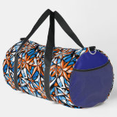 Modernes abstraktes geometrisches Digitalmuster 50 Duffle Bag (Rechte Ecke)