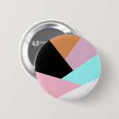 Modernes abstraktes geometrisches Farbblockmuster Button (Vorne & Hinten)
