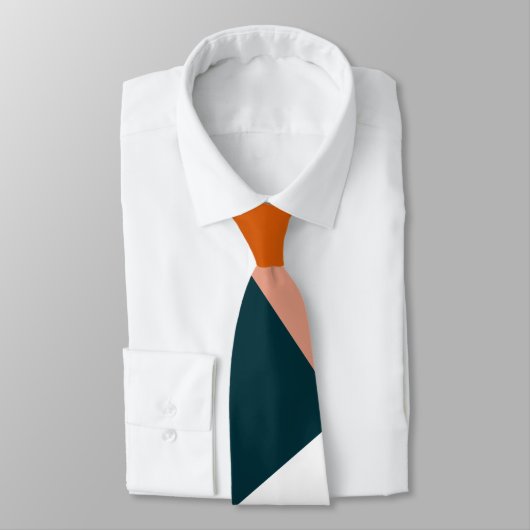 Modernes abstraktes geometrisches Farbblockmuster Krawatte (Gebunden)