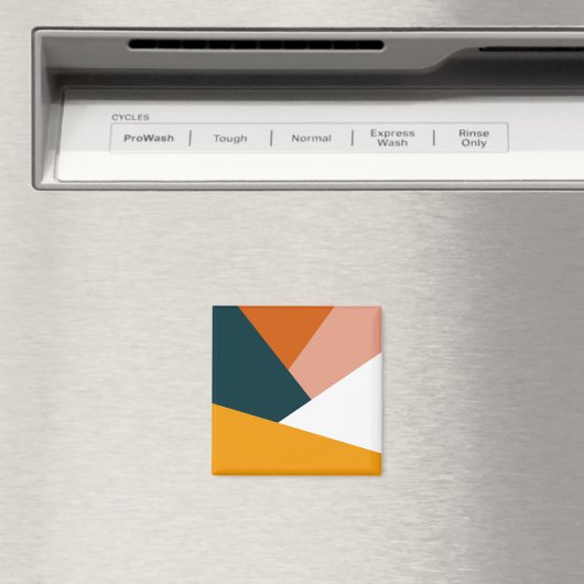 Modernes abstraktes geometrisches Farbblockmuster Magnet (In Situ (Geschirrspüler))