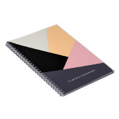 Modernes abstraktes geometrisches Farbblockmuster Notizblock (Rechte Seite)