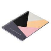 Modernes abstraktes geometrisches Farbblockmuster Notizblock (Linke Seite)