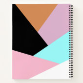 Modernes abstraktes geometrisches Farbblockmuster Notizblock (Rückseite)