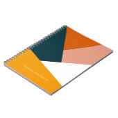 Modernes abstraktes geometrisches Farbblockmuster Notizblock (Linke Seite)