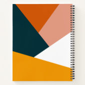 Modernes abstraktes geometrisches Farbblockmuster Notizblock (Rückseite)