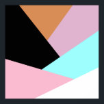 Modernes abstraktes geometrisches Farbblockmuster Poster<br><div class="desc">Farbvolle geometrische Kombination.</div>