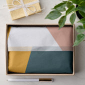 Modernes abstraktes geometrisches Farbblockmuster Seidenpapier (Geschenk)