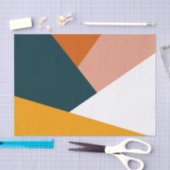 Modernes abstraktes geometrisches Farbblockmuster Seidenpapier (Handwerk)