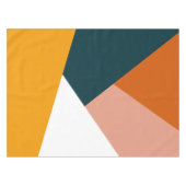 Modernes abstraktes geometrisches Farbblockmuster Tischdecke (Vorderseite (Horizontal))