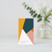 Modernes abstraktes geometrisches Farbblockmuster Visitenkarte (Stehend Vorderseite)