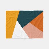 Modernes abstraktes geometrisches Farbmuster Fleecedecke (Vorderseite (Horizontal))