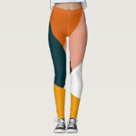 Modernes abstraktes geometrisches Farbmuster Leggings<br><div class="desc">Farbige geometrische Kombination.</div>