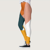 Modernes abstraktes geometrisches Farbmuster Leggings (Links)