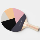 Modernes abstraktes geometrisches Farbmuster Tischtennis Schläger (Seitenansicht)