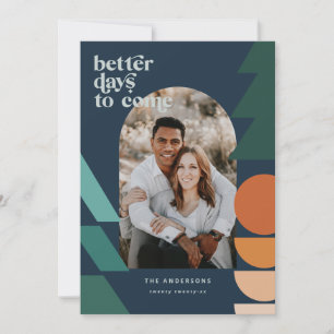 Modernes abstraktes geometrisches Foto Feiertagskarte