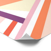 Modernes abstraktes geometrisches Korallenmuster Poster (Ecke)