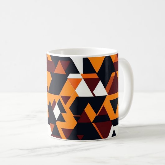 Modernes, abstraktes geometrisches Muster 1 - Kaff Kaffeetasse (VorderseiteRechts)