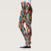 Modernes abstraktes geometrisches Muster 26 - Legg Leggings (Links)