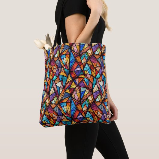 Modernes abstraktes geometrisches Muster 26 - Tote Tasche (Von Nahem)