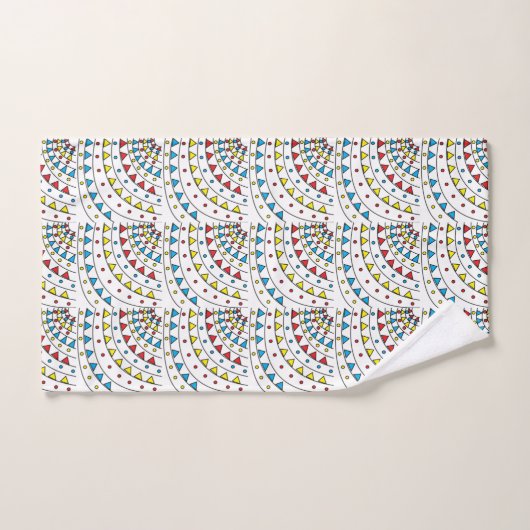 Modernes Abstraktes geometrisches Muster Badhandtuch Set (Handtuch)