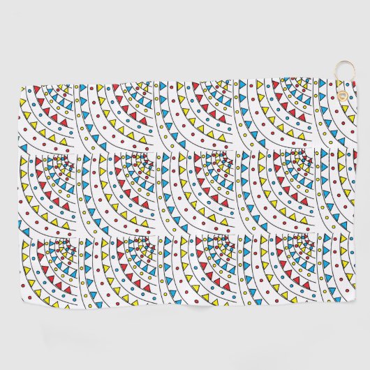Modernes Abstraktes geometrisches Muster Golfhandtuch (Horizontal)