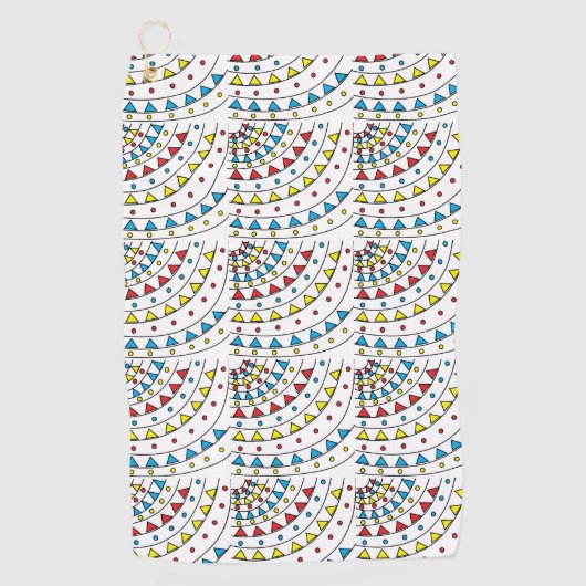Modernes Abstraktes geometrisches Muster Golfhandtuch (Vorderseite)