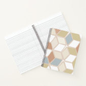 Modernes abstraktes geometrisches Muster in blau-g Notizblock (Innenseite)