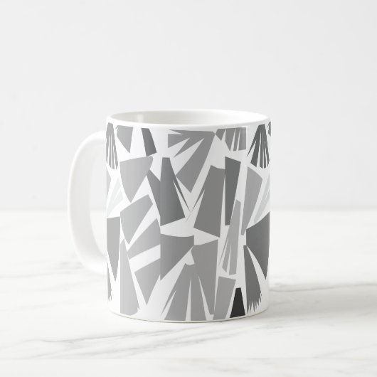 Modernes Abstraktes geometrisches Muster Kaffeetasse (Vorderseite Links)