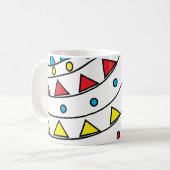 Modernes Abstraktes geometrisches Muster Kaffeetasse (Vorderseite Links)