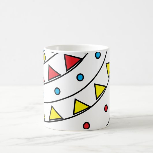 Modernes Abstraktes geometrisches Muster Kaffeetasse (Mittel)