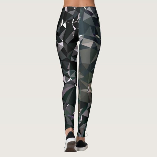 Modernes abstraktes geometrisches Muster - Leggings (Rückseite)