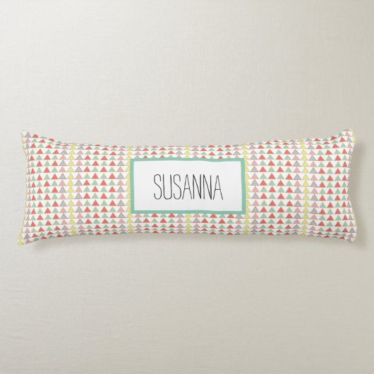 Modernes Abstraktes geometrisches Muster Seitenschläferkissen (Vorderseite)