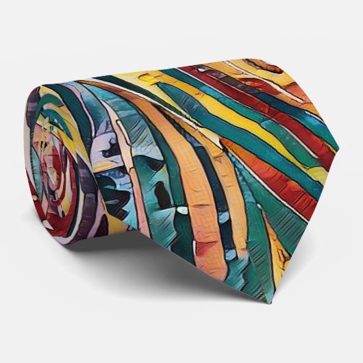 Modernes abstraktes geometrisches Musterdesign 37 Krawatte (Gerollt)