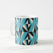 Modernes abstraktes geometrisches nahtloses Muster Kaffeetasse (Vorderseite Links)