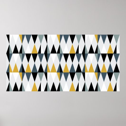 Modernes abstraktes geometrisches nahtloses Muster Poster (Vorne)
