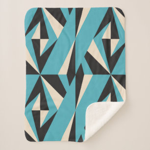 Modernes abstraktes geometrisches nahtloses Muster Sherpadecke