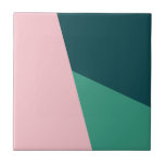 Modernes abstraktes geometrisches Pastellrosa u. Fliese<br><div class="desc">Bunte geometrische Kombination.</div>